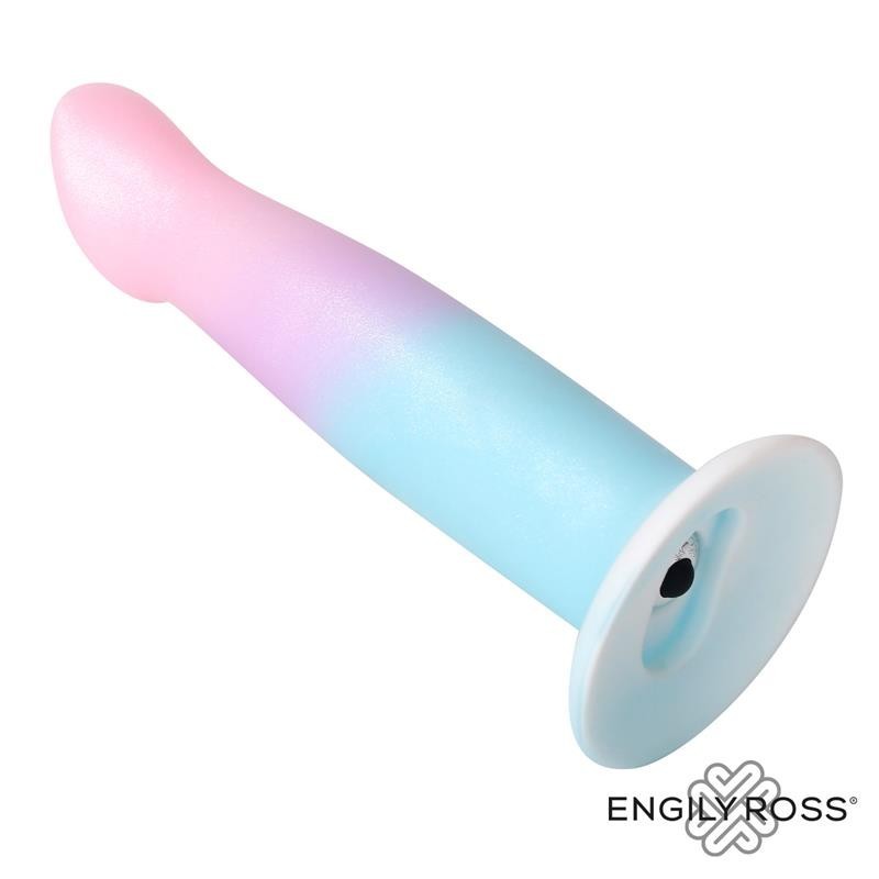 Gode vibrant et ventouse Couleur Dégradé 17 cm