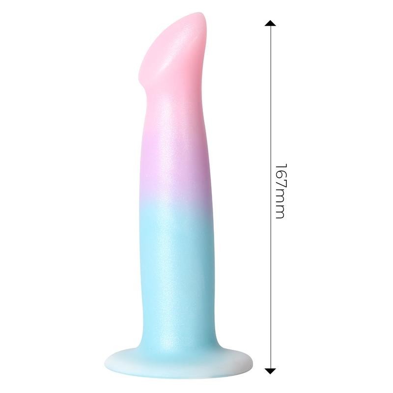 Gode vibrant et ventouse Couleur Dégradé 17 cm