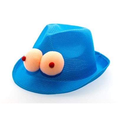 chapeau seins Bleu Clair