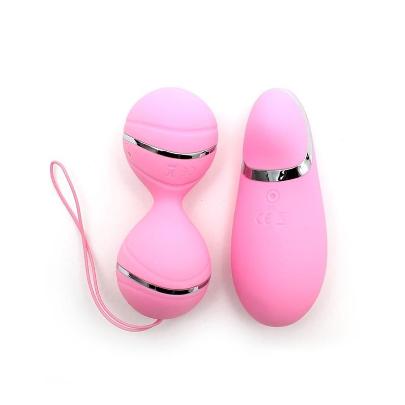 boules Kegel avec télécommande et stimulateur Ibiza rose