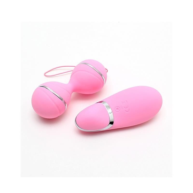 boules Kegel avec télécommande et stimulateur Ibiza rose