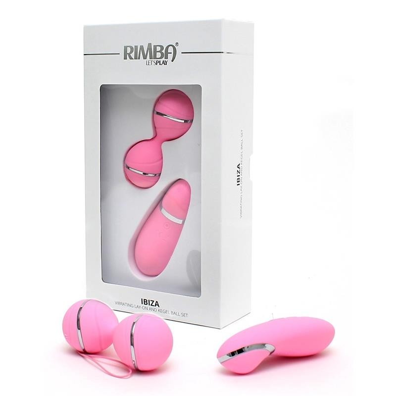 boules Kegel avec télécommande et stimulateur Ibiza rose