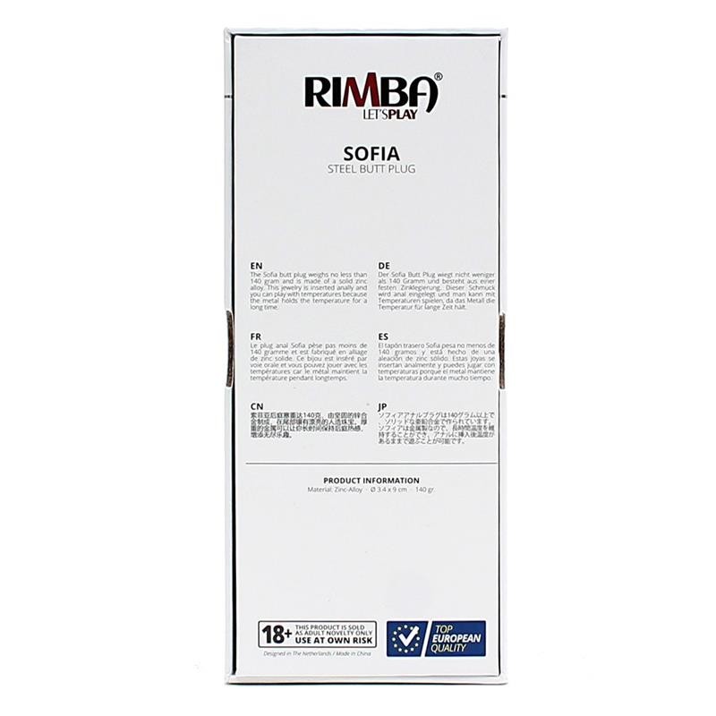 Plug Anal en metal Sofia avec pierre bleu