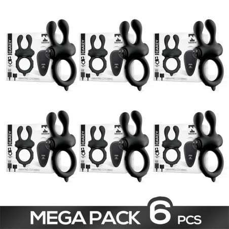 Pack de 6 Earzet Anneau Vibromasseur telecommande USB magnetique silicone