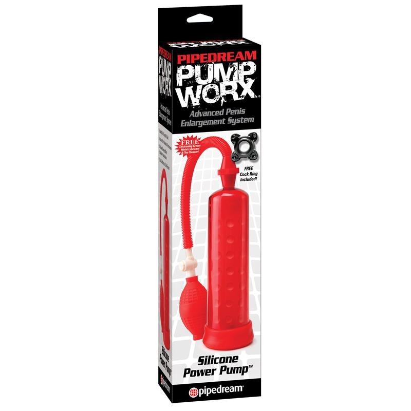 Pump Worx suceur en silicone couleur rouge