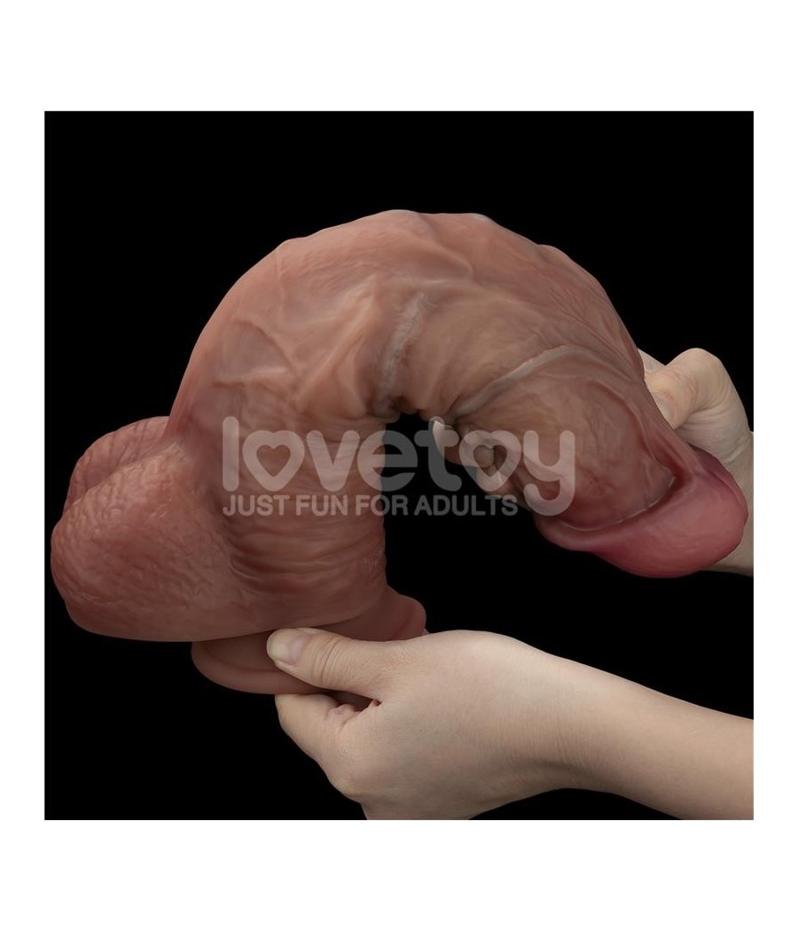 Gode double couche XXL 10,5 Noir