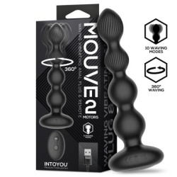 Mouve Plug Anal avec ondulation et vibration avec télécommande 2 moteurs