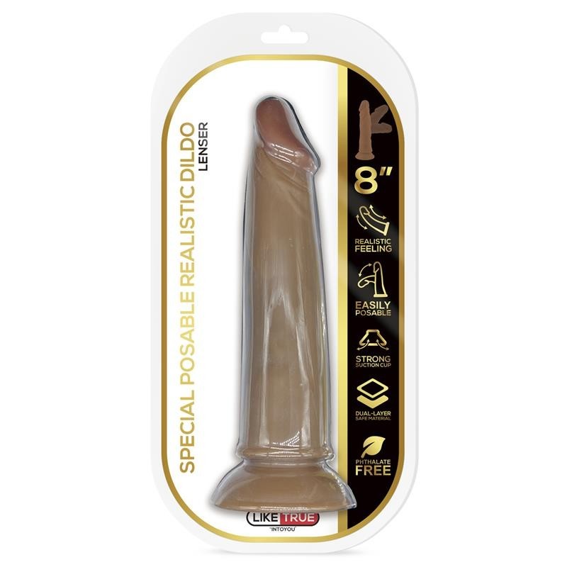 Lenser Gode réaliste Gode Articulable-Posable 8 Marron