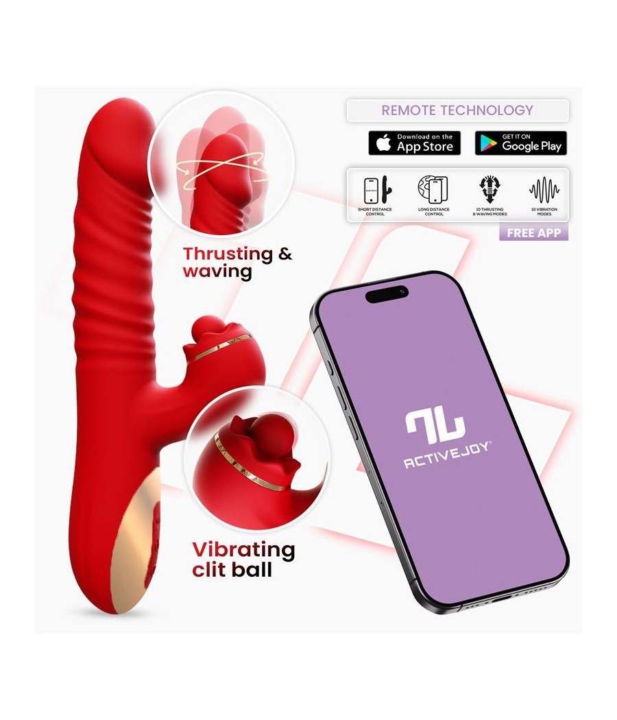 Ascen Vibromasseur avec Thrusting et Waving et APP USB magnetique