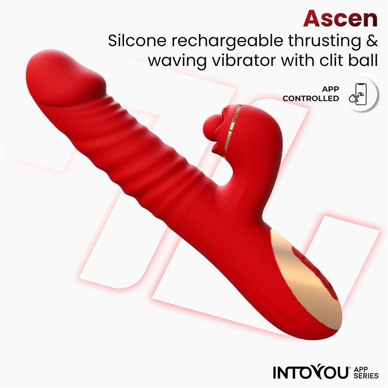 Ascen Vibromasseur avec Thrusting et Waving et APP USB magnetique