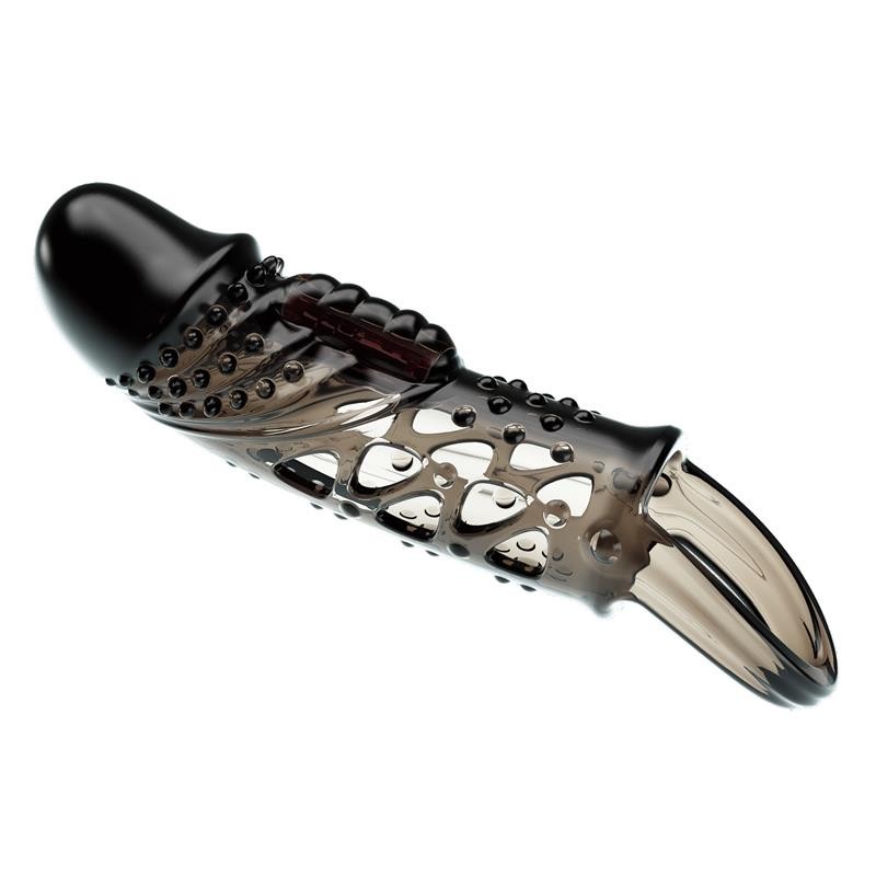 Etui pour pénis avec vibration noir