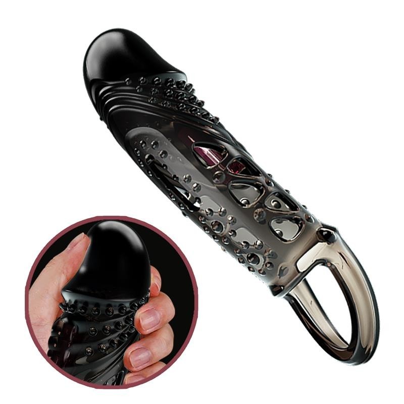 Etui pour pénis avec vibration noir