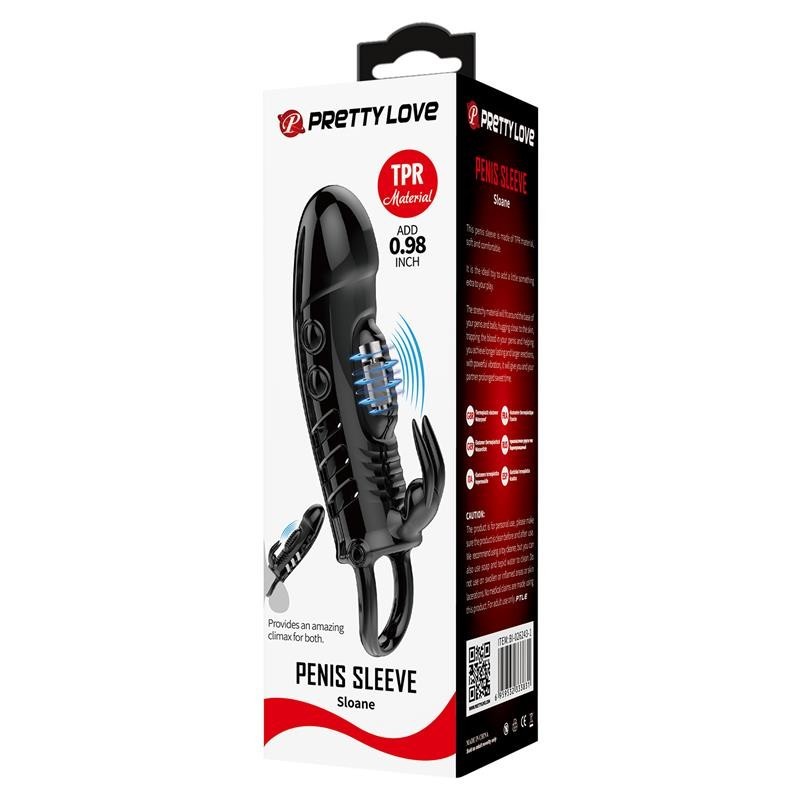 étui à pénis vibrant noir