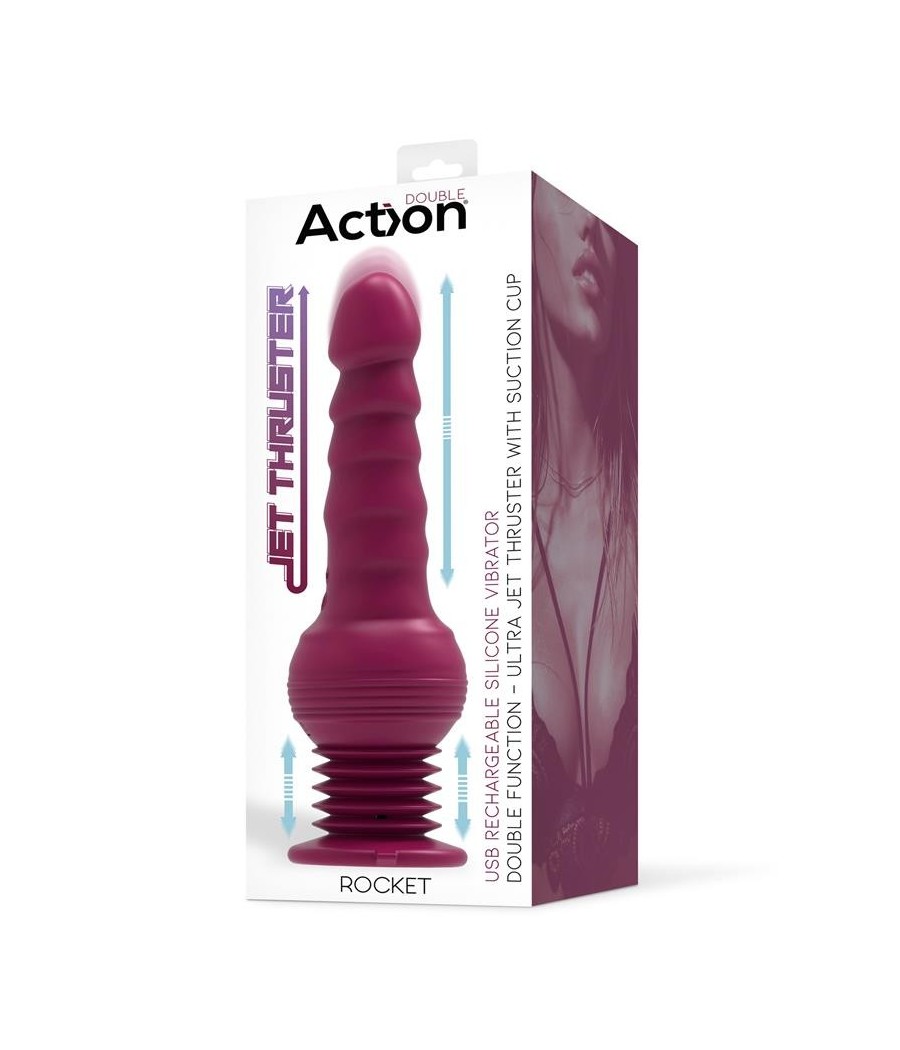 vibromasseur Rocket avec poussée Ultra Jet Thruster avec Ventouse puissante