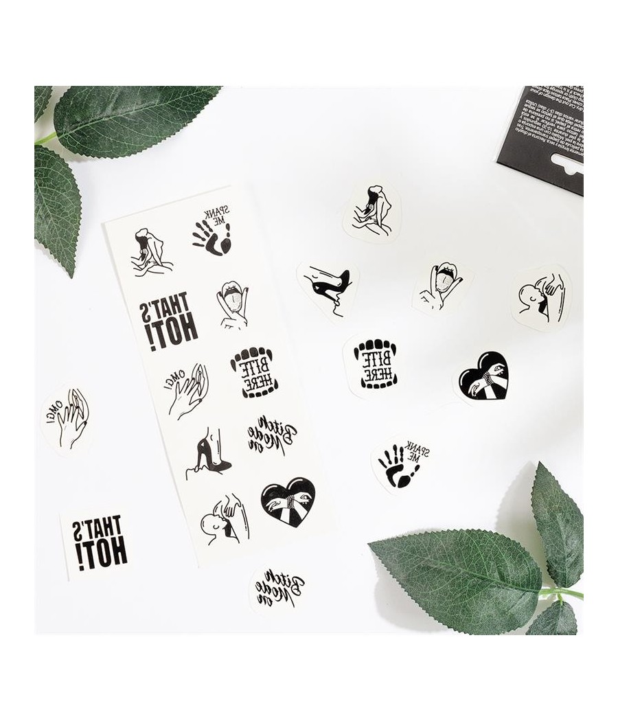 Lot de 10 tatouages temporaires Kinket Collection