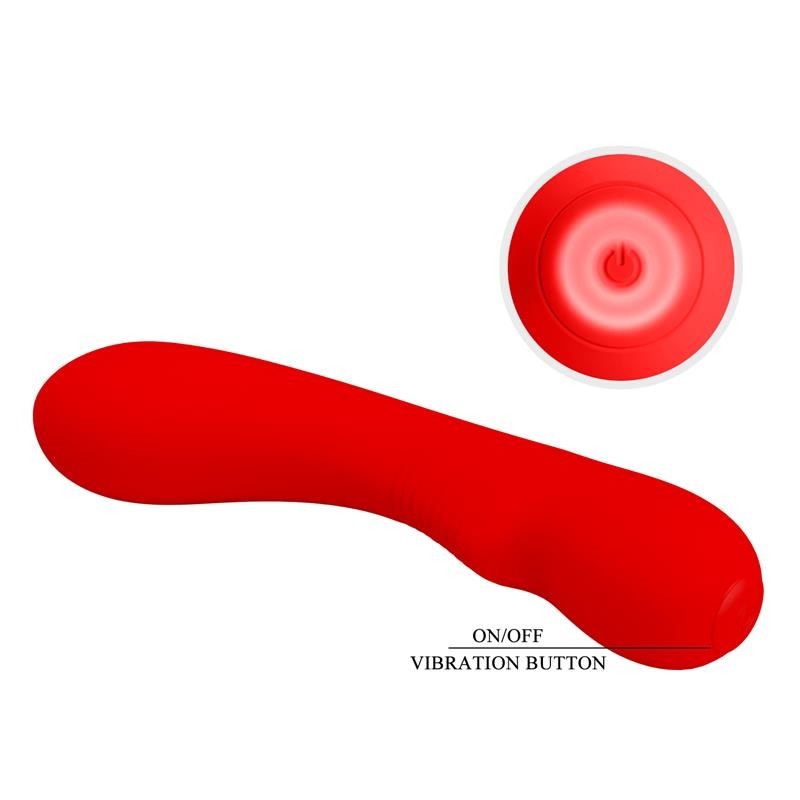 Prescott vibromasseur USB silicone rouge