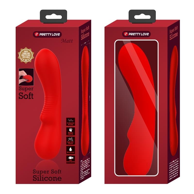 Prescott vibromasseur USB silicone rouge
