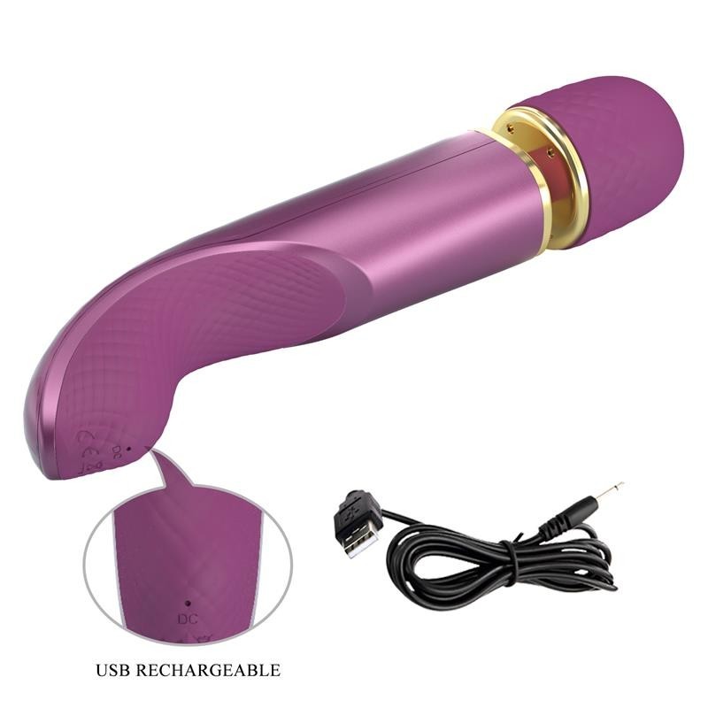 Vibromasseur USB silicone mauve