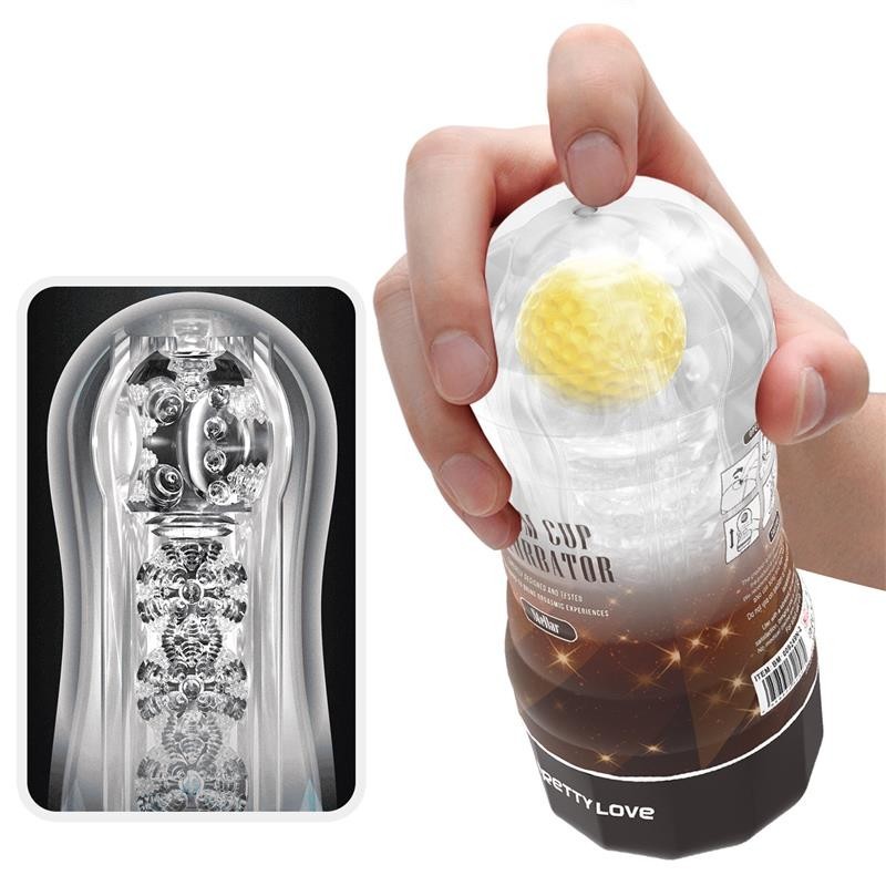 Masturbateur à billes Stellar jaune