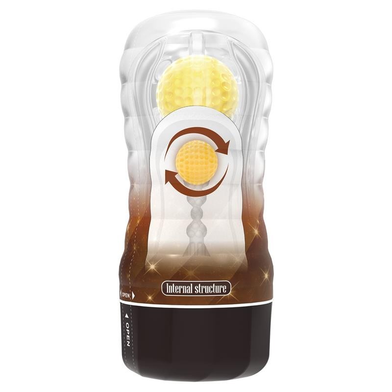 Masturbateur à billes Stellar jaune