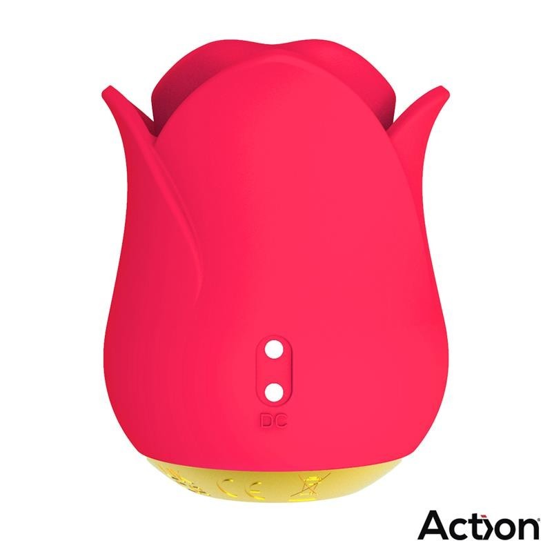 Meryl stimulateur vibromasseur de Rose avec Langue 2 Moteurs