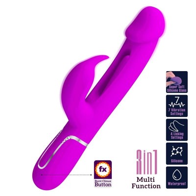Kampas vibromasseur Rabbit avec langue rose