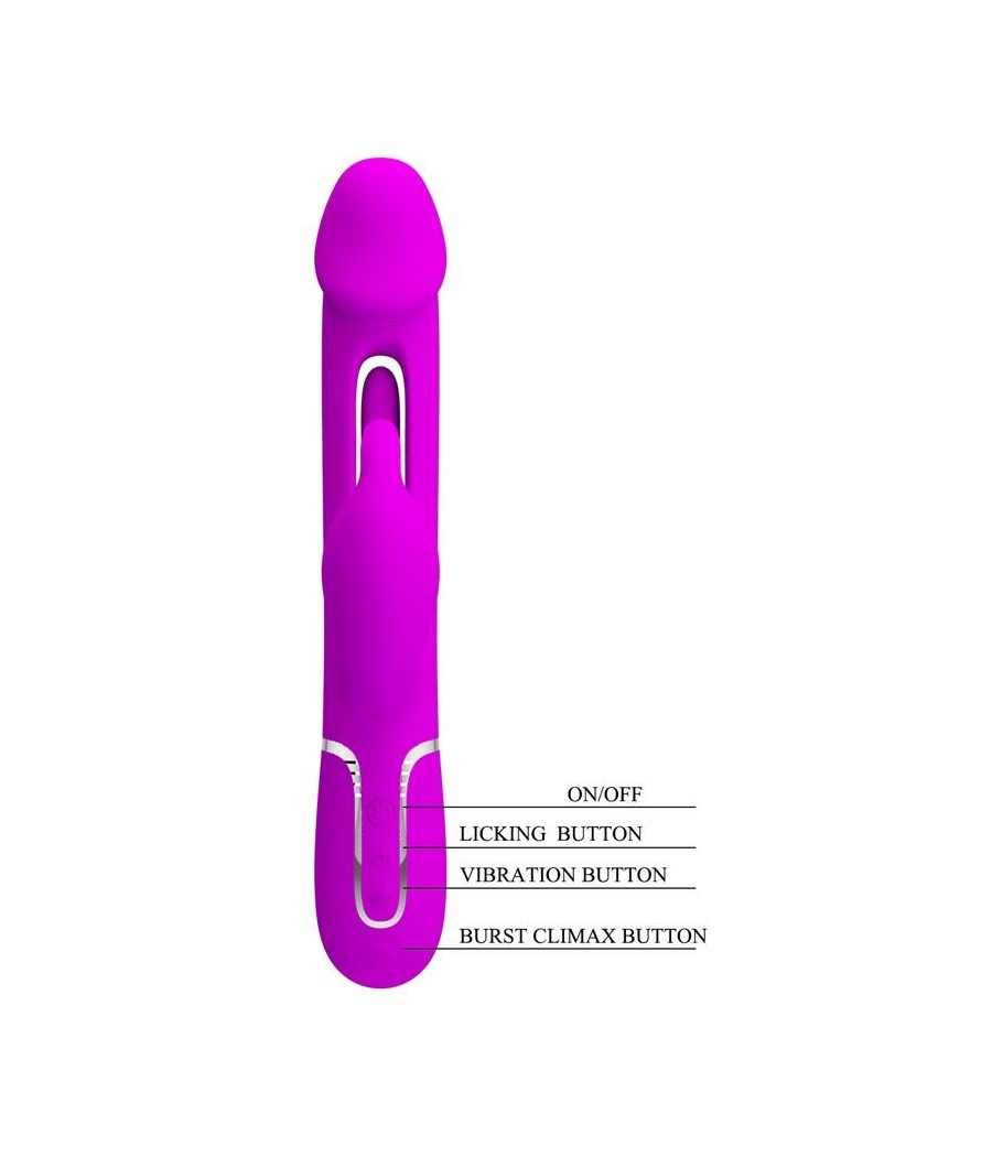 Kampas vibromasseur Rabbit avec langue rose
