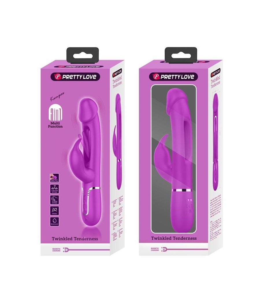 Kampas vibromasseur Rabbit avec langue rose