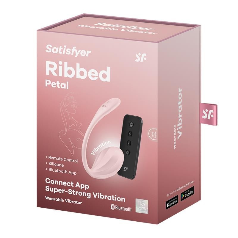 Pétale côtelé avec application Satisfyer Connect Rose