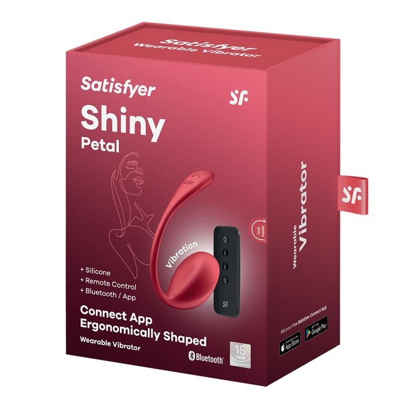 Pétale brillant avec application Satisfyer Connect rouge