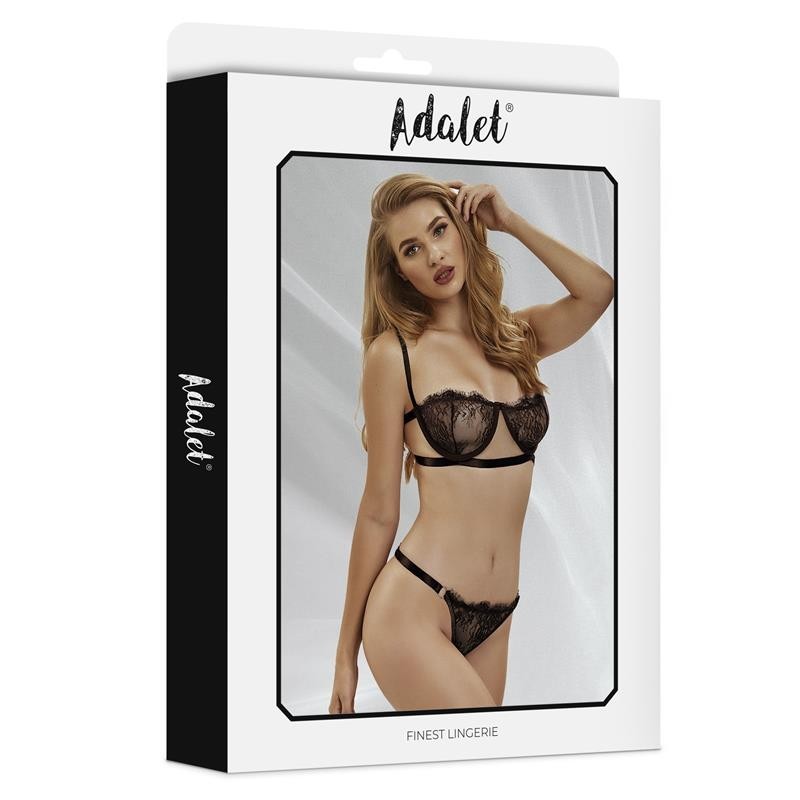 Mia Set soutien-gorge et Tanga de dentelle noir