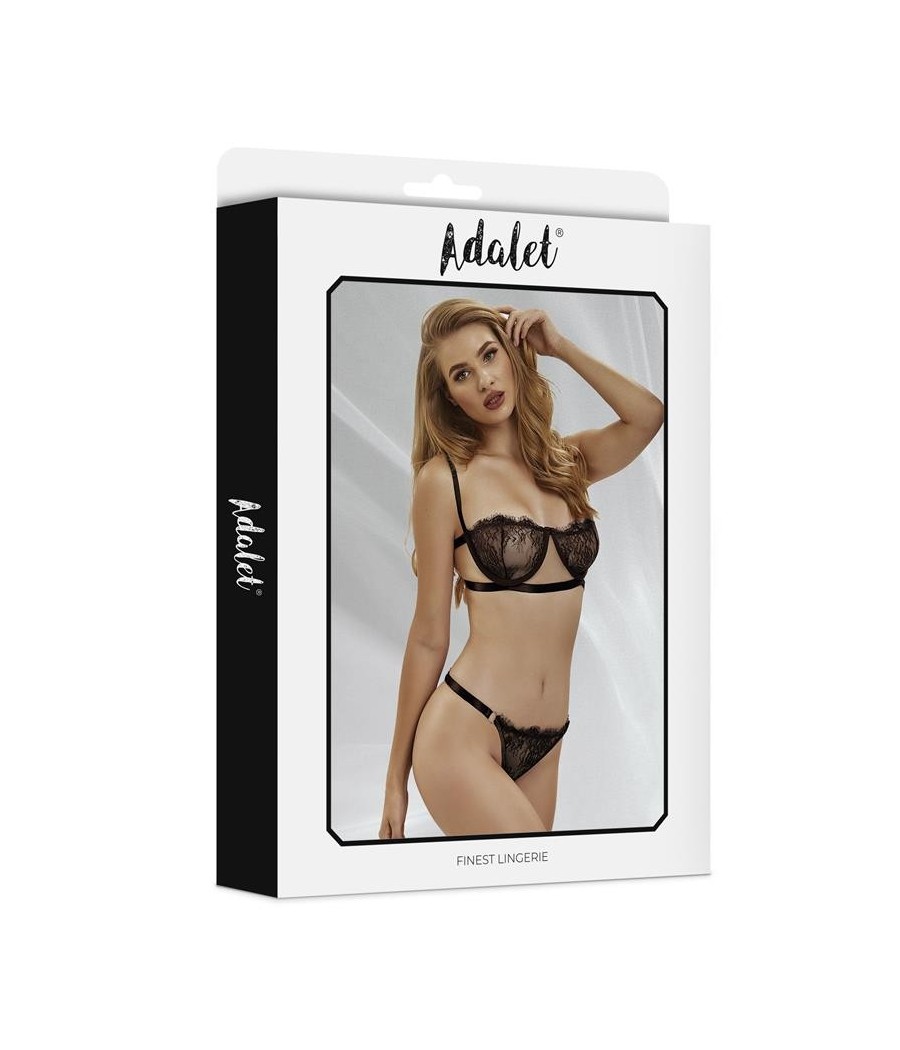 Ensemble Mia soutien-gorge et string en dentelle noir