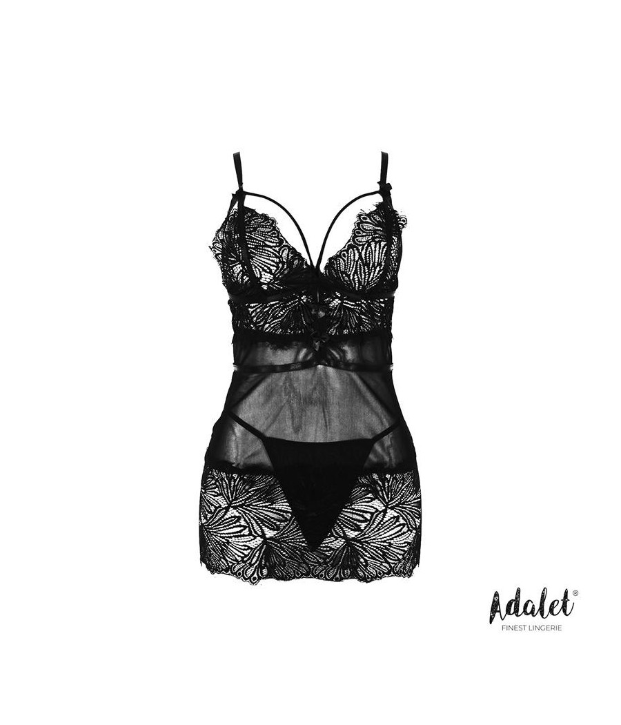 Lila nuisette dos ouvert et Tanga