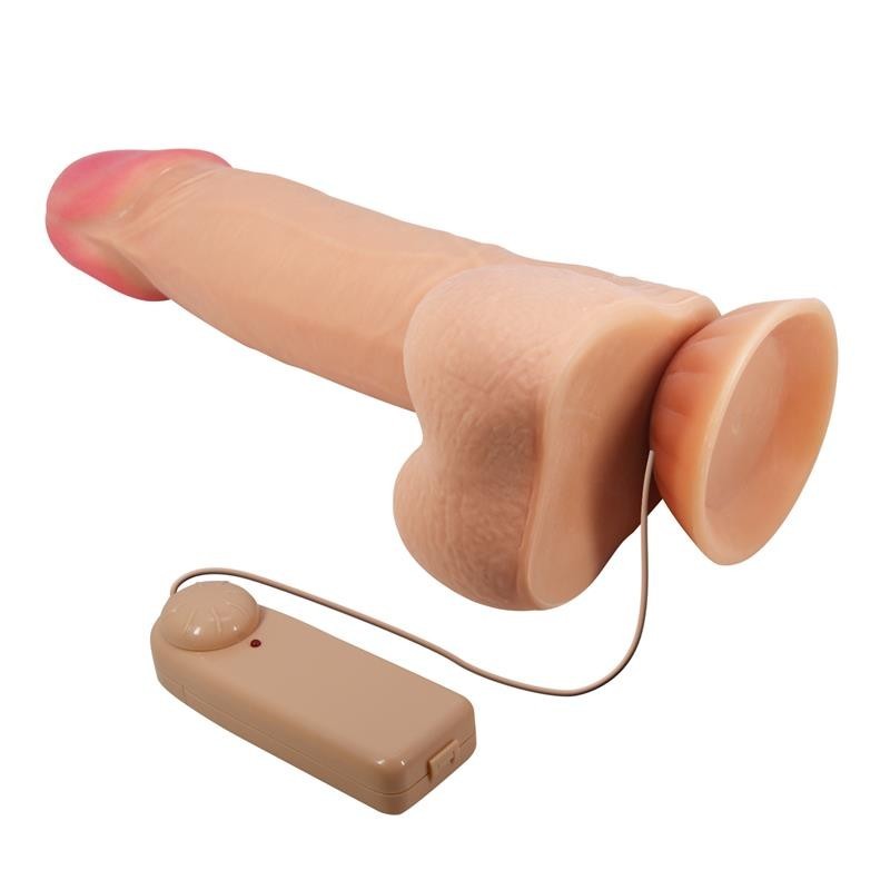 vibromasseur réaliste avec télécommande, double densité et peau dénouée