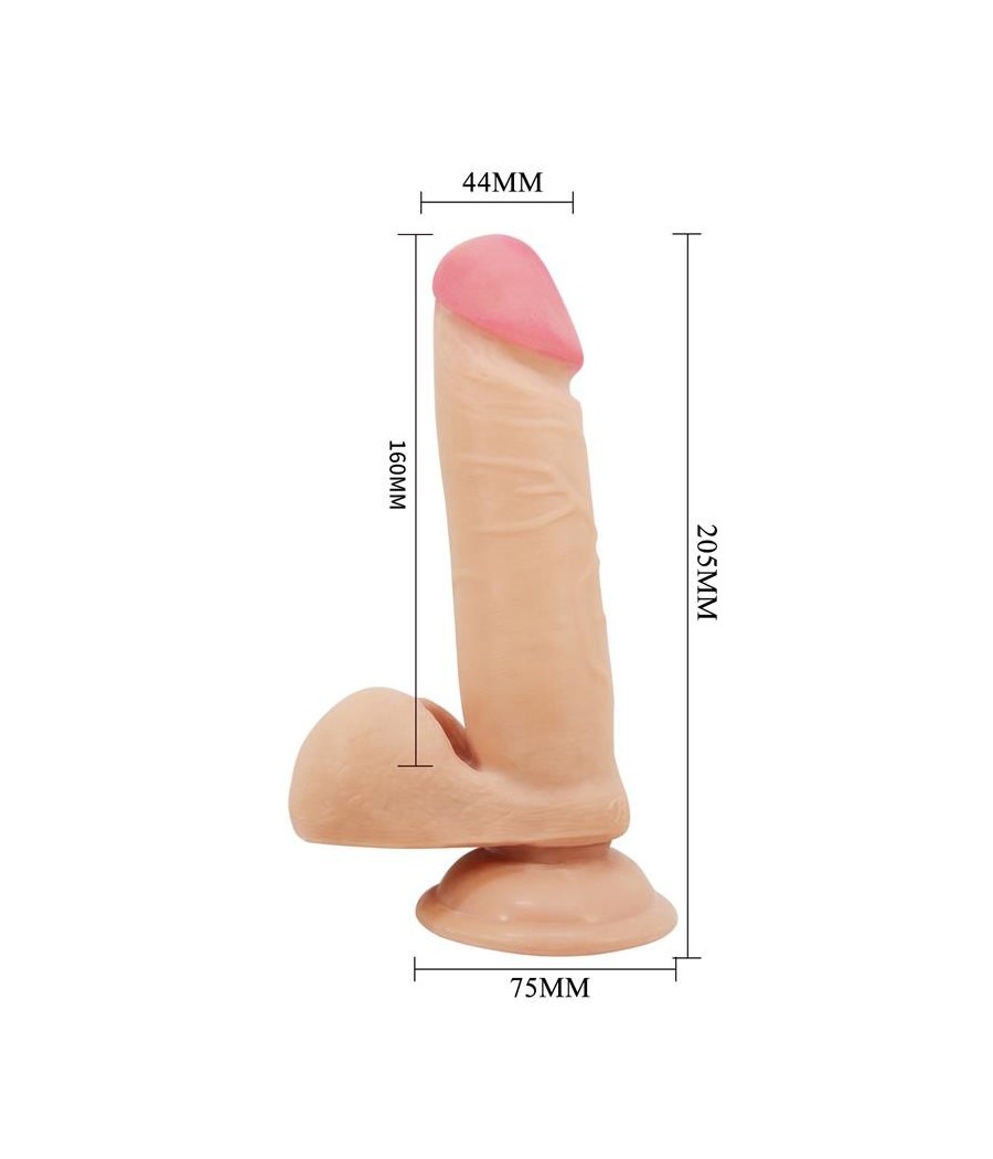 Gode avec peau Deslizando 20,5 cm