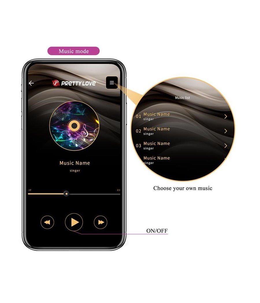 Doreen oeuf vibrant avec Electro Shock et APP