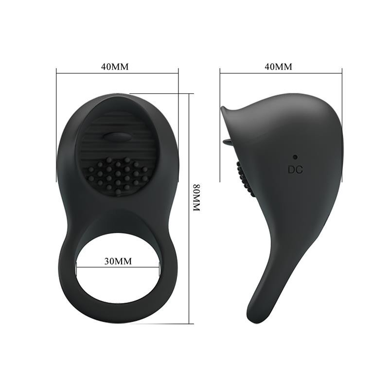 Shaking II Bague à pénis avec langue