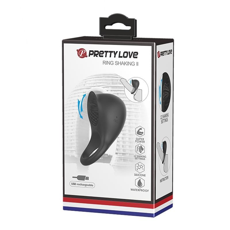 Shaking II Bague à pénis avec langue