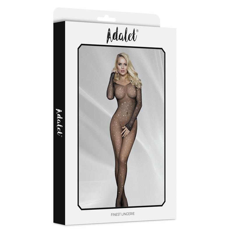 Maty Bodystocking entrejambe Ouvert avec pierres