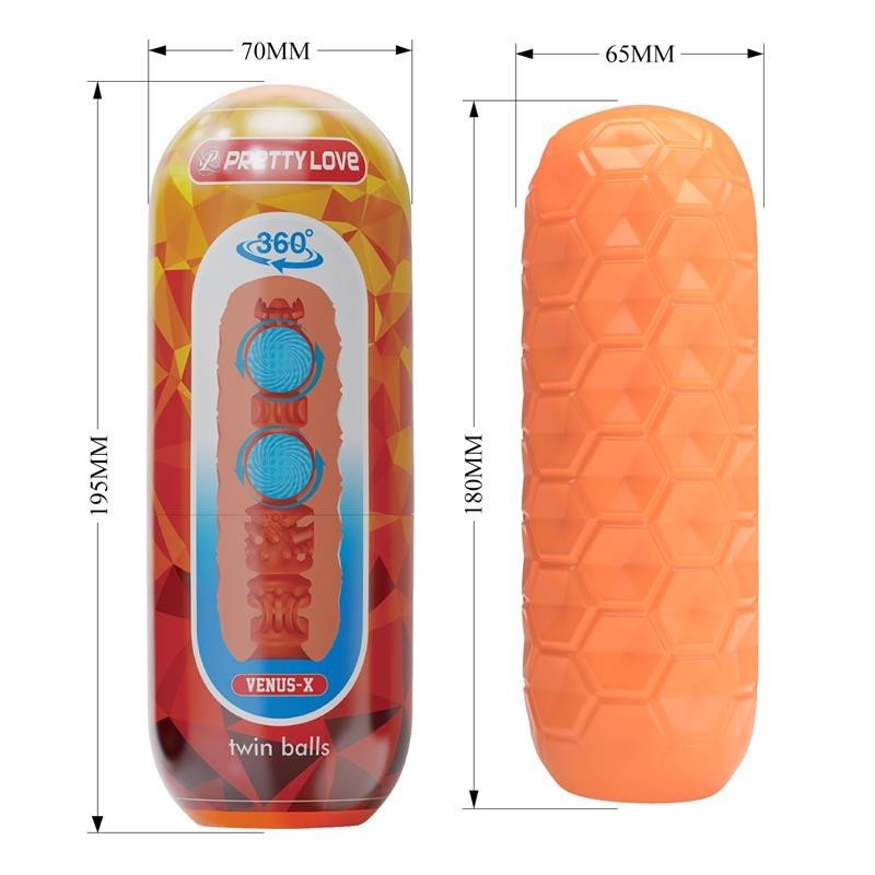 Masturbateur manuel HoneyComb avec 2 bols internes