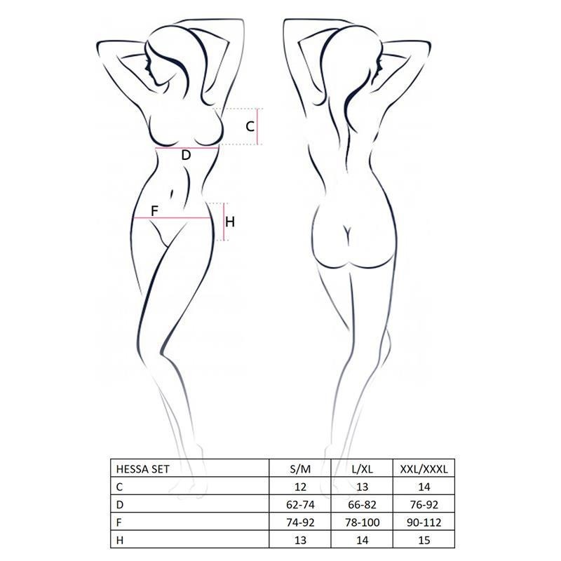 Hessa Set avec jarretelle taille XL/XXL