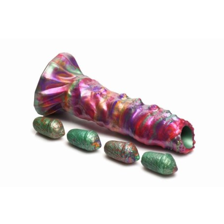 Gode Ovipositor avec 4 oeufs en silicone 9