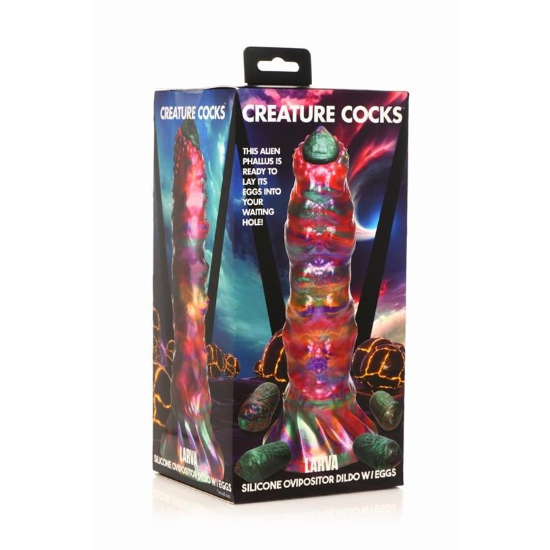 Gode Ovipositor avec 4 oeufs en silicone 9