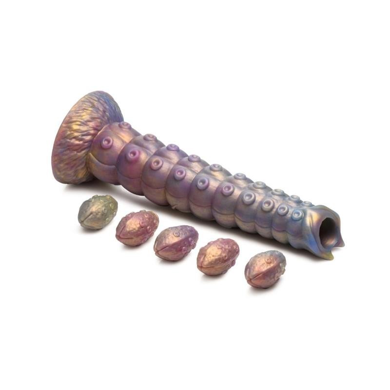 Gode Ovoposito avec 5 œufs Deep Invader Tentacle