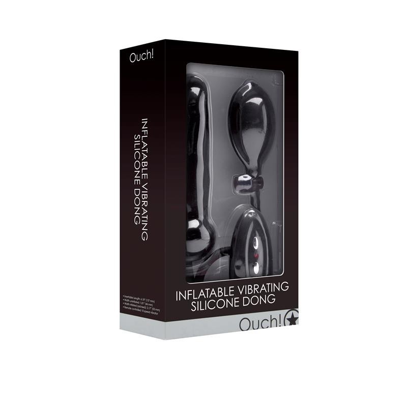 Shots Ouch! Gode Vibromasseur gonflable Noir