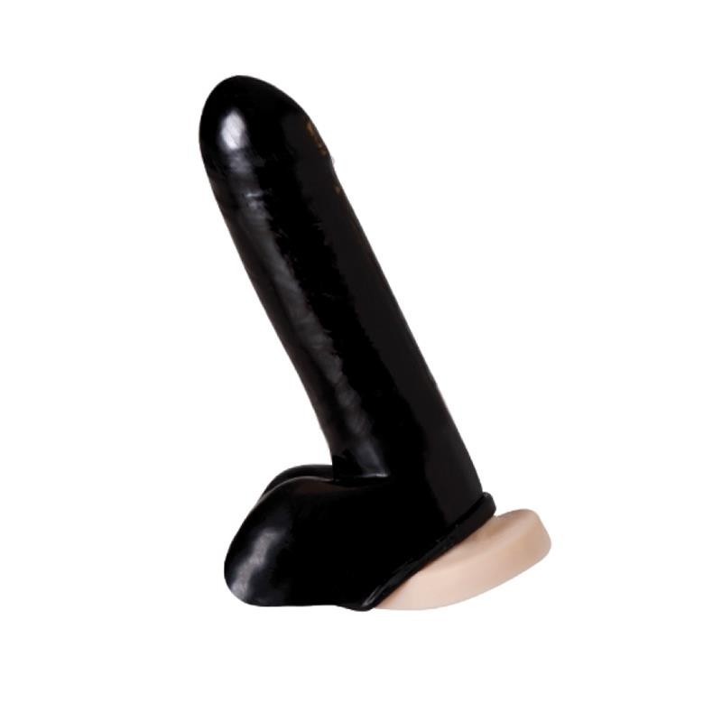 Rimba latex play Etui pénis et testicules Couleur Noir