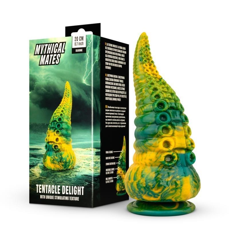 Gode Tentacle Delight Vert et jaune 22