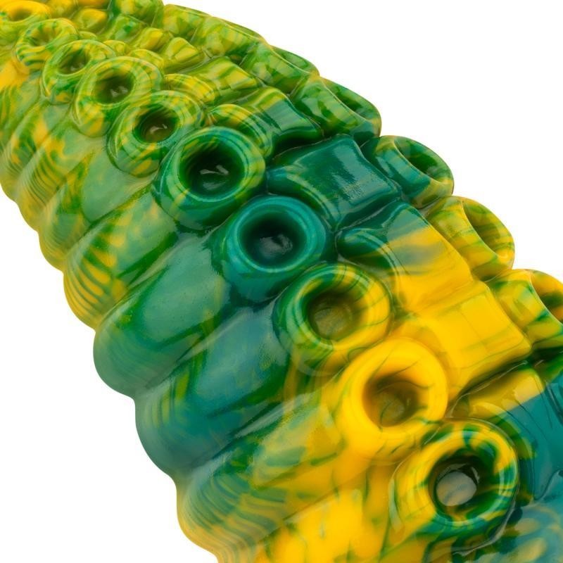 Gode Tentacle Delight Vert et jaune 22,4 cm - 8,8