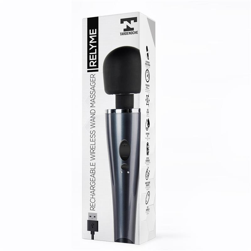 vibro wand Relyme USB silicone noir
