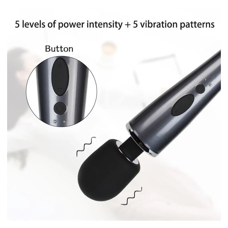 vibro wand Relyme USB silicone noir